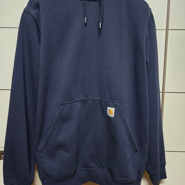 칼하트 네이비 루즈핏 기모 후드티셔츠