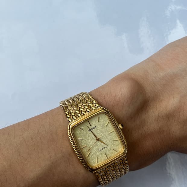 [SEIKO] 80s 세이코 돌체(Dolce) 골드 샌드 다이얼 드레스