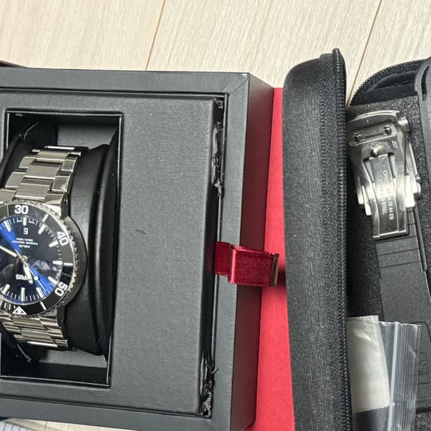 오리스 애커스 딥블루 43mm 풀세트 (국내 성골 / 정품 러버밴드 포함