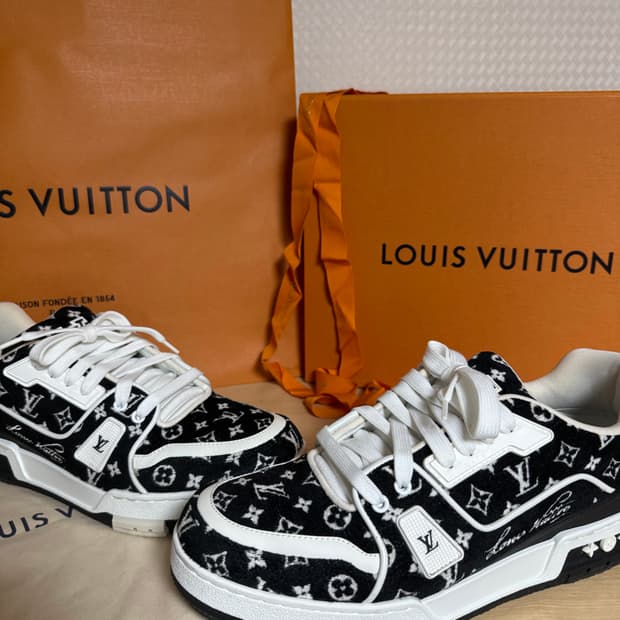 (새상품급)루이비통 모노그램 벨벳 트레이너 8.5size