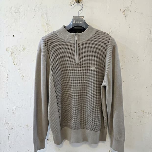 크로커다일 남성 반집업 니트 M