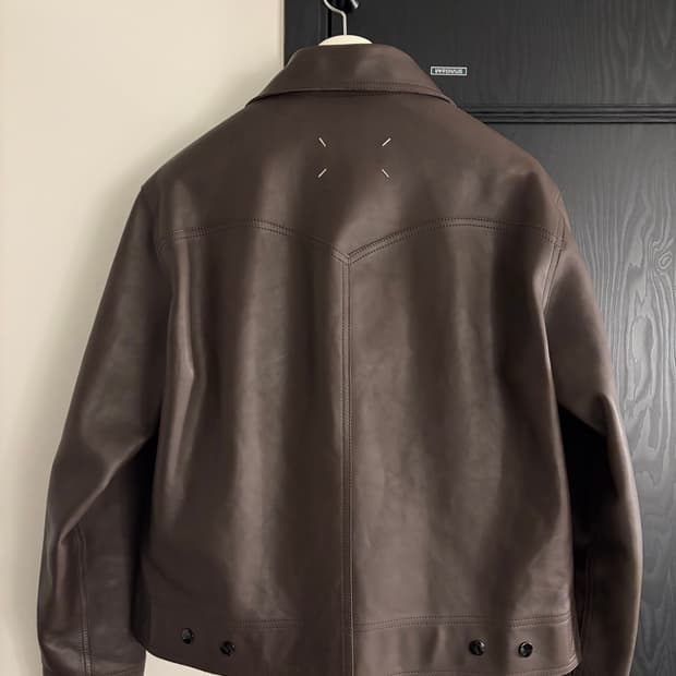 [50] 메종 마르지엘라 리버시블 카프스킨 스웨이드 레더 가죽 크롭 자켓