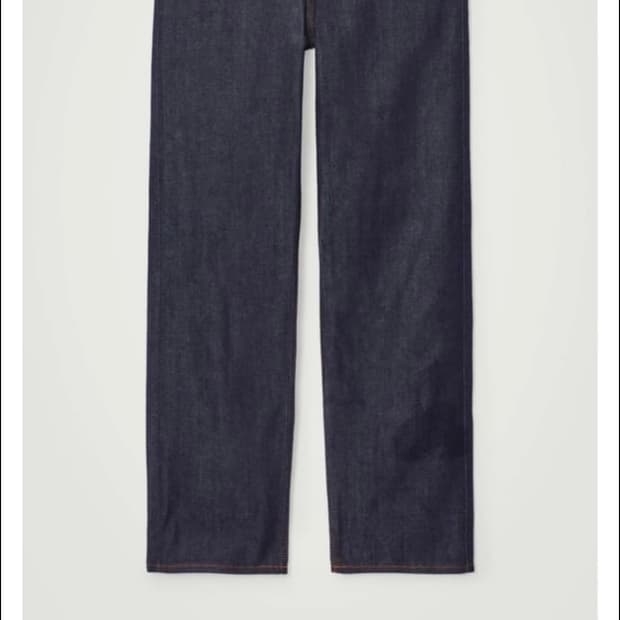 cos 셀비지 스트레이트 레그진