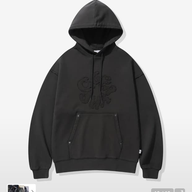 코드그라피 후드티 차콜 m 새상품