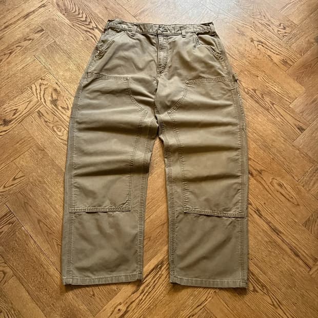 [34]칼하트 USA 덩가리핏 라이트브라운 더블니 워크 팬츠