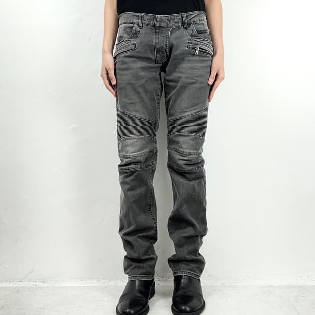Balmain Panel Biker Jeans