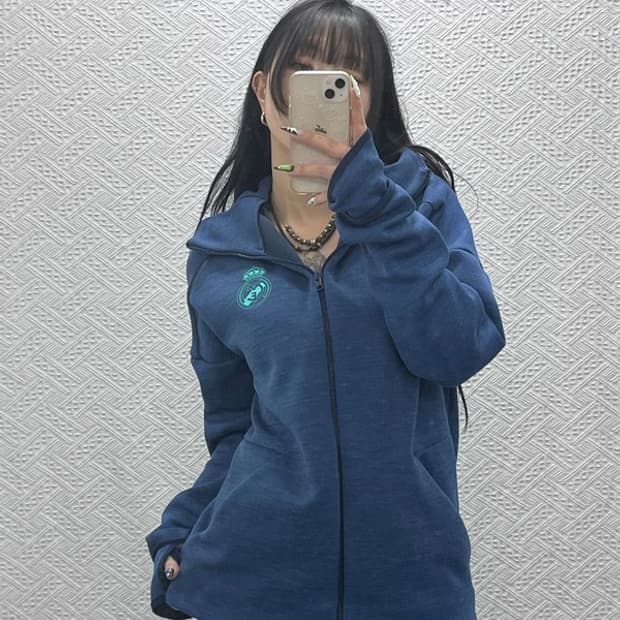 아디다스 00's 레알마드리드 딥블루 져지 후드집업 105 C08783
