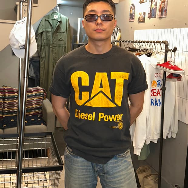 90‘s Caterpillar Cat USA faded single T