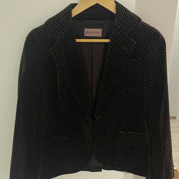 일본 빈티지 땡땡이 자켓