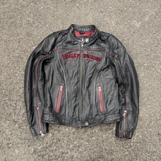 할리데이비슨 블랙 레더 자켓