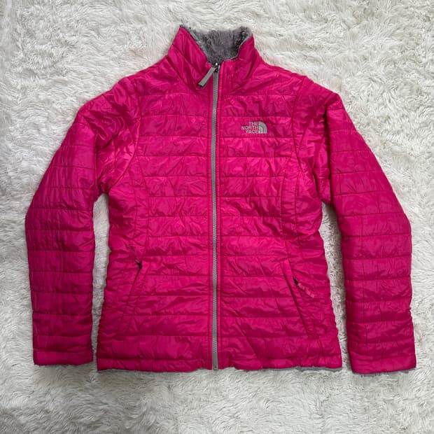 노스페이스 여아 리버시블 패딩 핑크 S