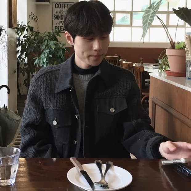 M 애니타임로릭 믹스 자켓 차콜컬러