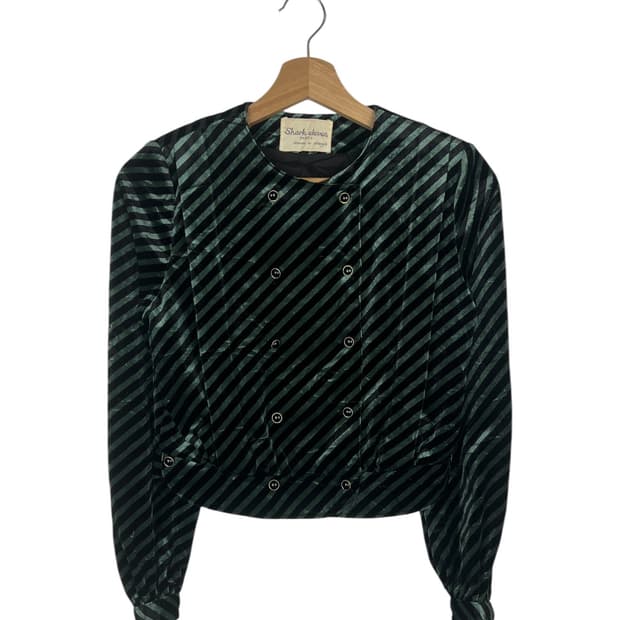 Shark eleven 벨벳 블라우스 스커트 세트