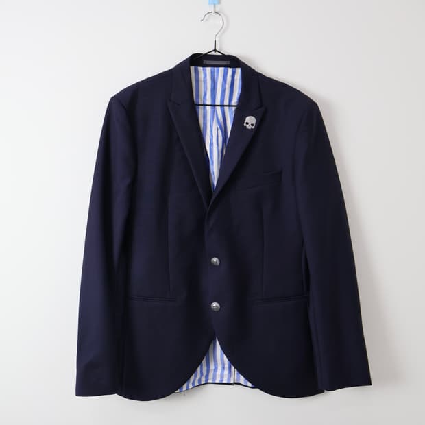 HYDROGEN Skull Button Wool Blazer