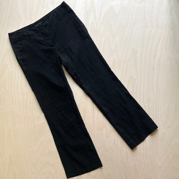 Theory Linen Stripe Pant
