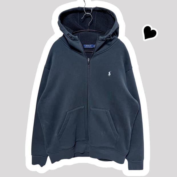 신형 QR라벨 폴로 랄프로렌 블랙 후드집업