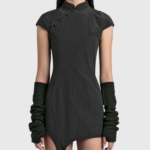 혜인서 치파오 드레스 그레이