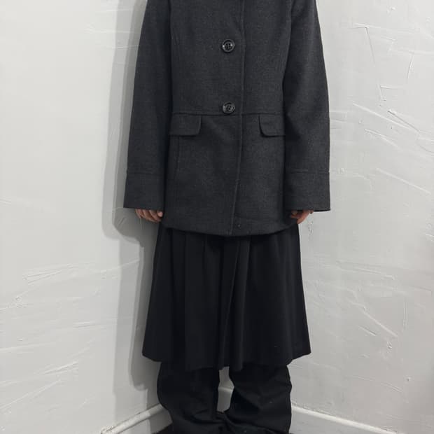 fob export button wool jacket