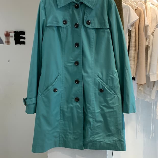 Mint burberry coat