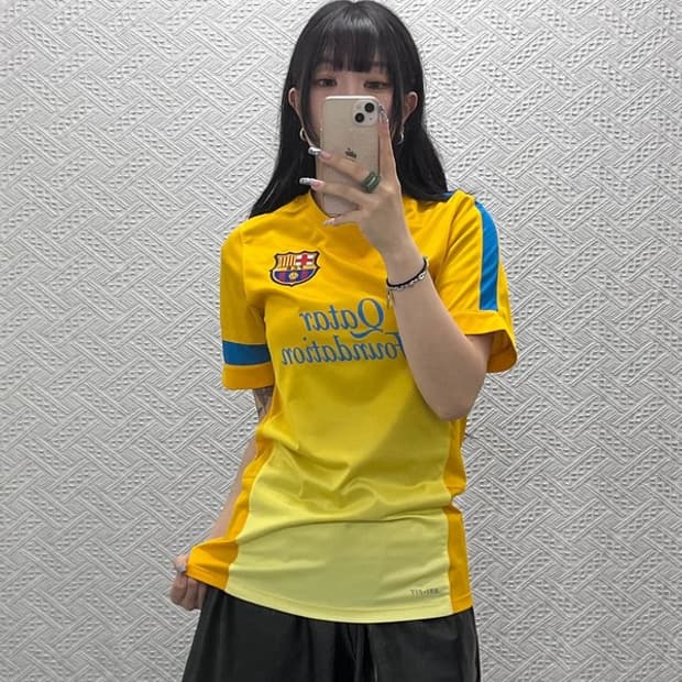 나이키 레트로 빈티지 FC 바르셀로나 유니폼 져지 반팔티 S C12698