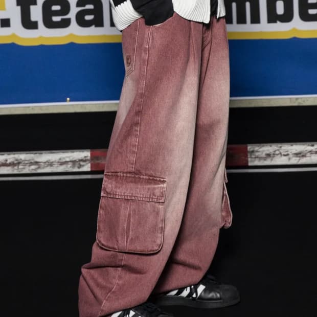 엑스톤즈 데님 팬츠 (핑크 L)