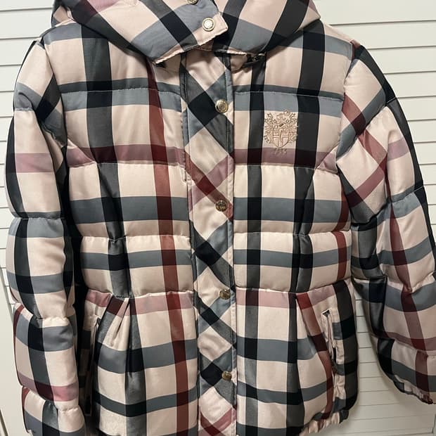 닥스 체크 구스 패딩