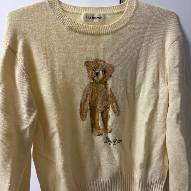 일본 빈티지 테디베어 니트