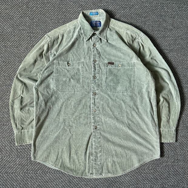 펜들턴 세이지 그린 투포켓 코듀로이 셔츠 (105-108)