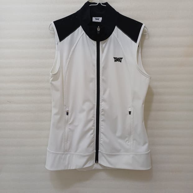 정품 PXG 골프 봄 가을 바람막이 조끼 여성 L 흰색 거의새것 사랑봉봉