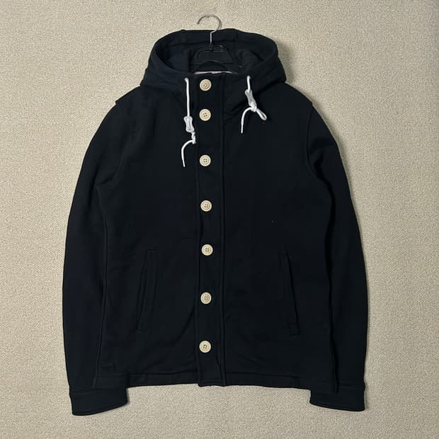 (M) 빔즈  블랙 후드집업