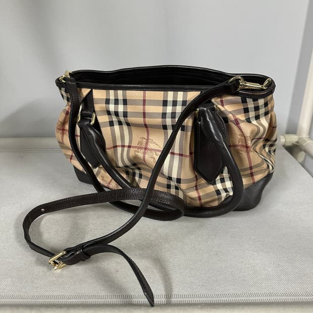 버버리 체크 토트/숄더백