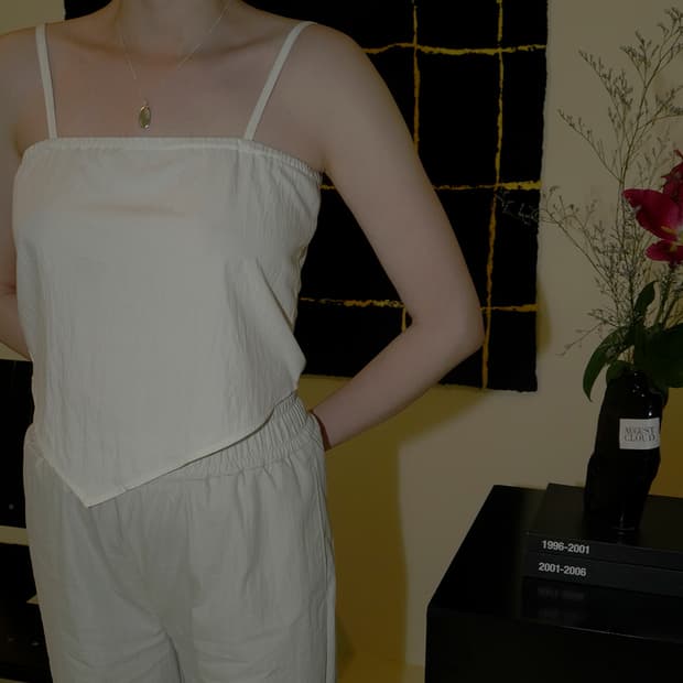 AugustCloud_Scarf sleeveless top_cream