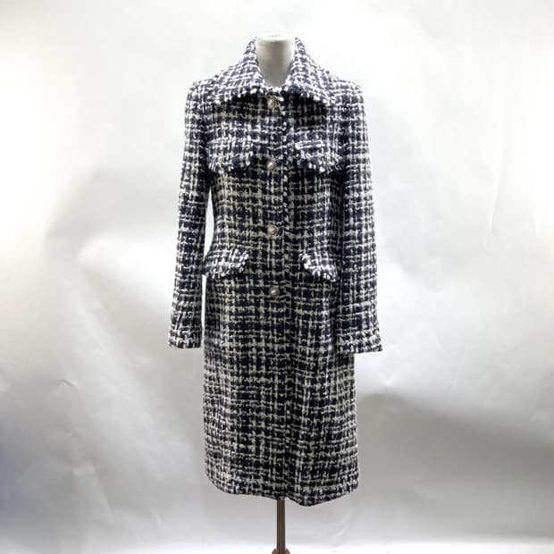 잇미샤 여성트위드코트 블랙화이트 85