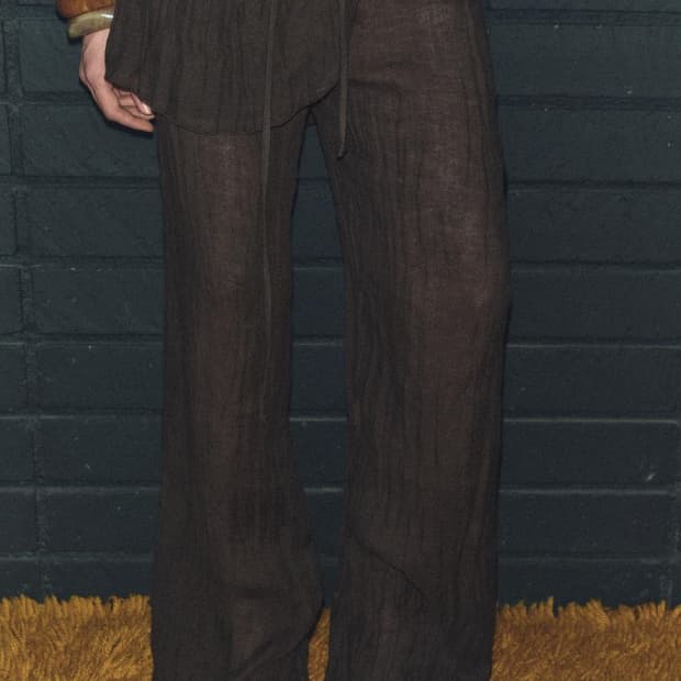 ZARA 자라 banding linen pleats pants