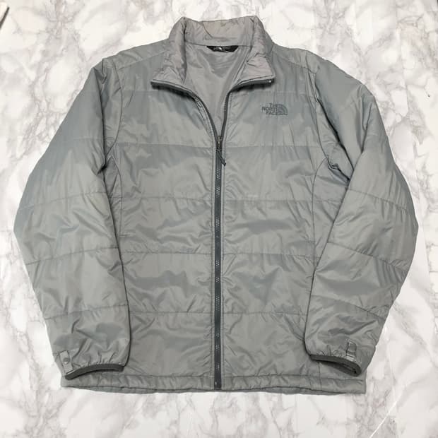 노스페이스 패딩 자켓 실버그레이 