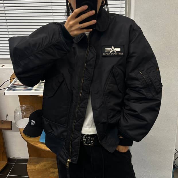 알파 CWU ma-1 (XL) 블랙 자켓105-110