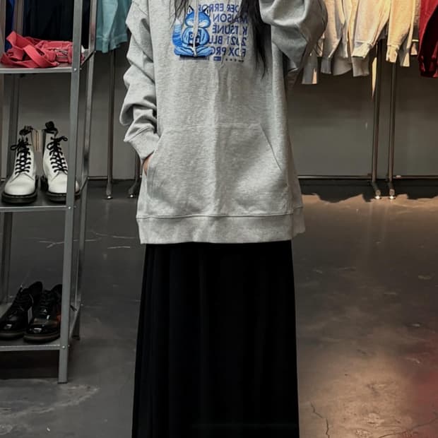 메종키츠네 X 아더에러 메디테이션 폭스 후드 그레이A3820