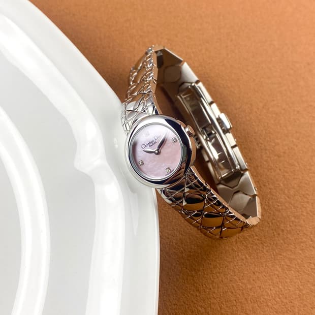 DIOR  Lady leaf 4P pink shell mini watch