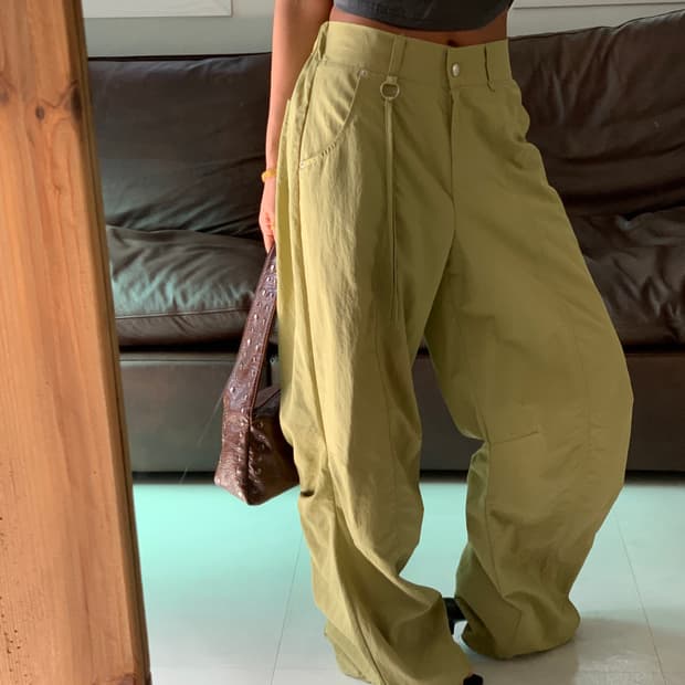 Lime cargo pants