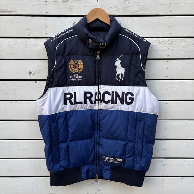 Polo 폴로 빅포니 레이싱 패딩 조끼