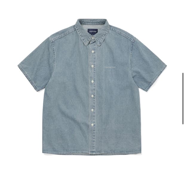 디스이즈네버댓 Washed Denim S/S Shirt Washed Bl