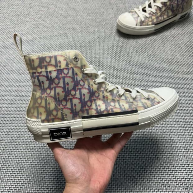 (한정판) 디올 오블리크 스니커즈 멀티 하이탑