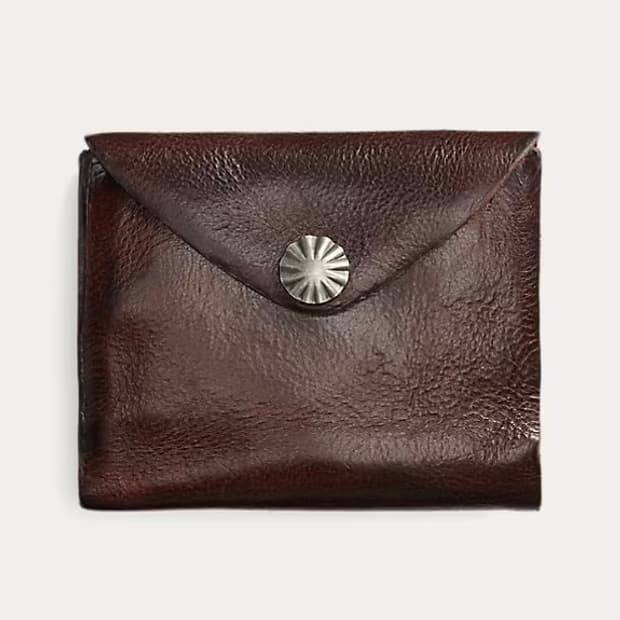 RRL 더블알엘 Double RL 콘초 레더 월렛 다크 브라운