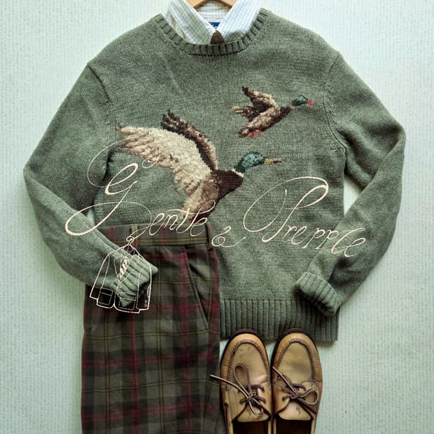 랄프로렌 퍼플라벨 플래드 울 팬츠