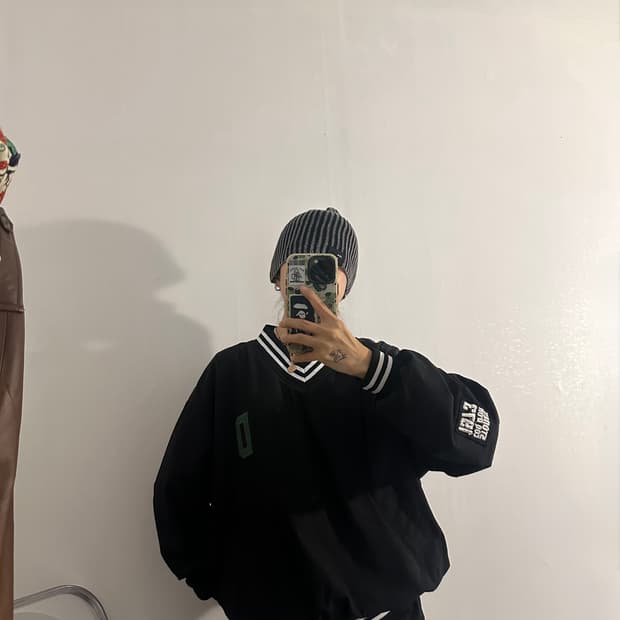 Jea Nasis 워싱 투톤 니트 비니 일본빈티지