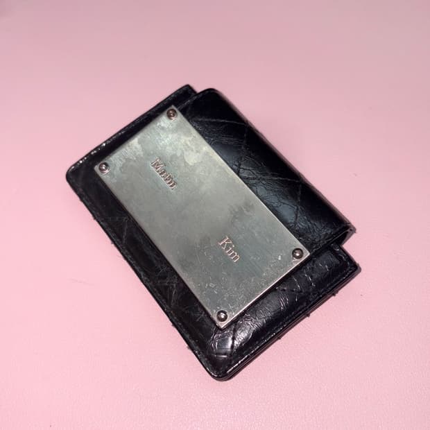 마뗑킴 퀄트 지갑 블랙