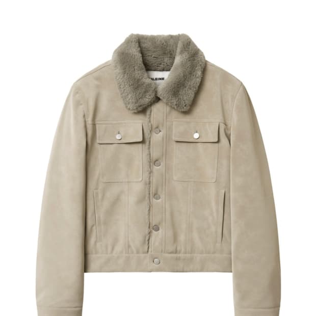 (새상품) 알렌느 VELOUR FAUX FUR TRUCKER JACKET