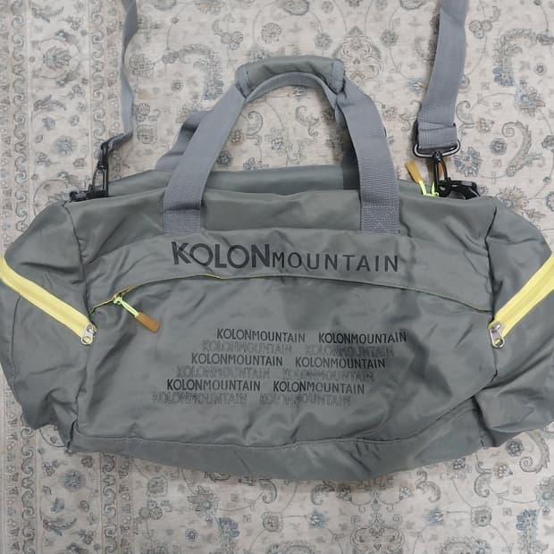 KOLON 코오롱 립스탑 그레이 더플백