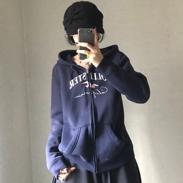 홀리스터 네이비 후드집업