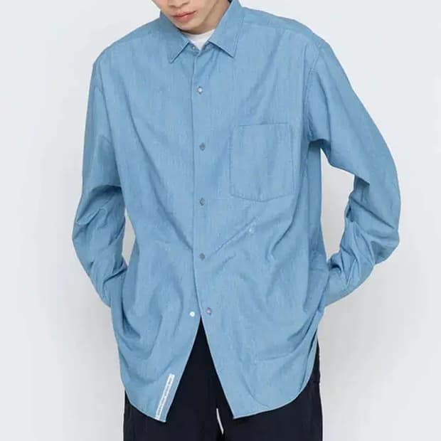 나나미카(Nanamica) 샴브레이 윈드 셔츠 L사이즈